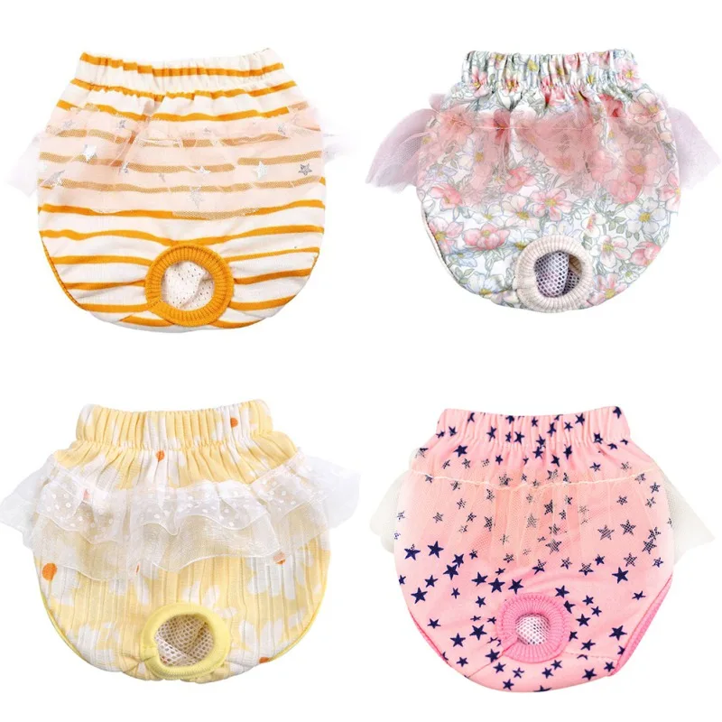 Моющиеся женские физиологические брюки для собак подгузник мягкие маленьких и