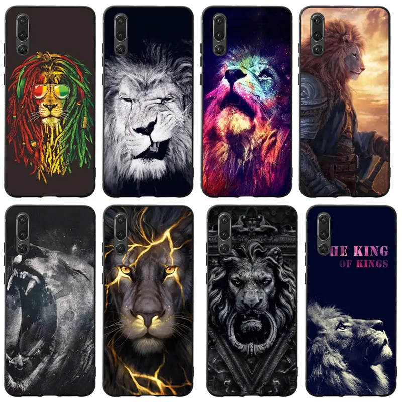 Чехол для телефона с животным львом и Альфой Huawei P Smart P10 P20 P30 Lite 2019 Honor 7X 8X 9X Mate 10 20X 30
