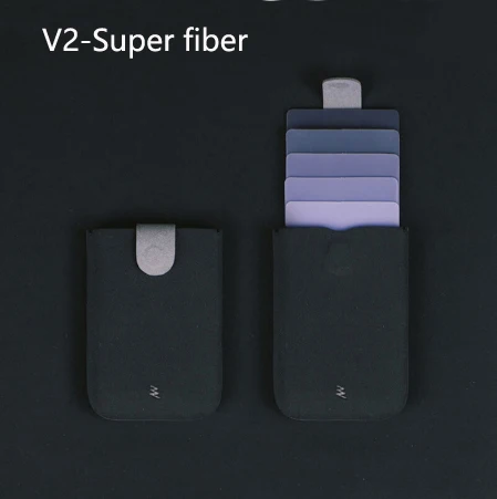 V2-Gray and Black Новое поступление DAX V2 мини тонкий портативный держатель для карт вытянутый дизайн мужской кошелек градиентный цвет 5 карт деньги короткий женский кошелек - Цвет: V2-Gray and Black