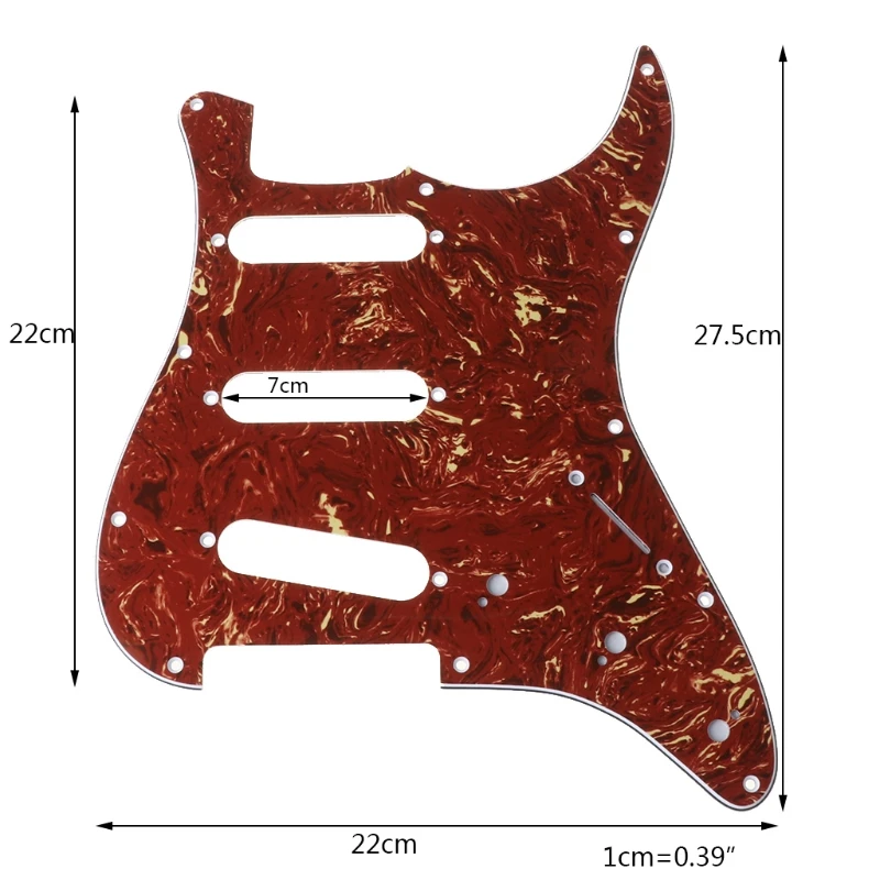 

Red Tortoise Shell Pickguard 3 Ply Scratch Plates For Precision Bass PB Guitar