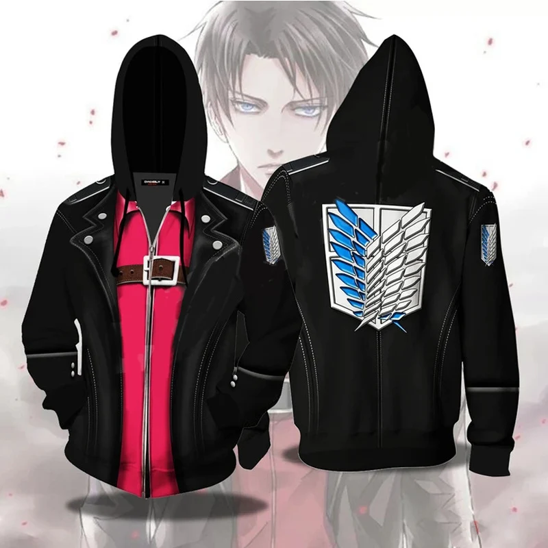 2020 костюм Атака Титанов соперник Аккерман Косплей толстовки Мужская и женская
