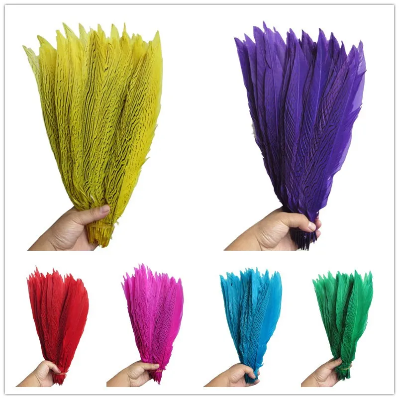 100 шт. натуральные серебряные фотообои 35 40 см белые перья фазана для рукоделия