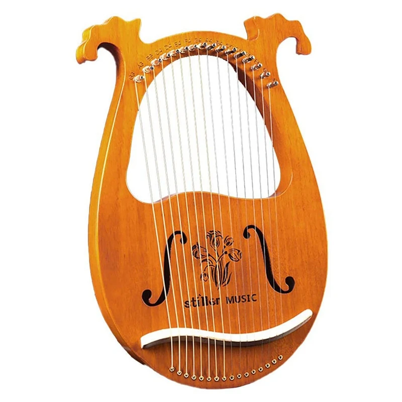 Lyre Harp греческая скрипка 16 струн твердая древесина красное дерево с тюнинговым