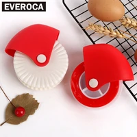 kitchen tools pizza pastry cutter roller dough cutter plastic pasta maker dough knife hob creative turning kitchen baking tools