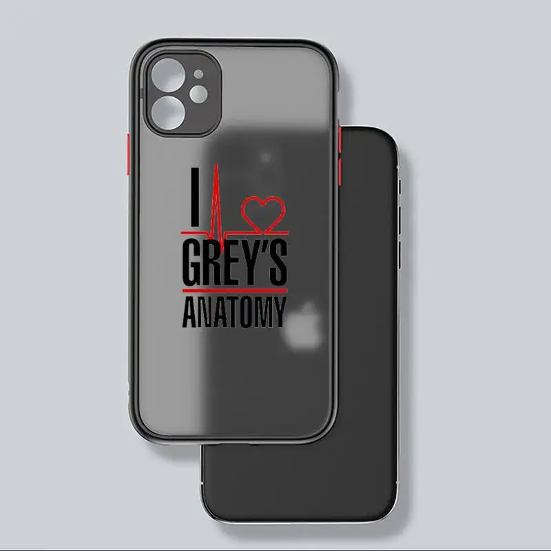 

Greys Anatomy Phone Case black matte transparent For iPhone 7 8 x xs xr 11 12 pro plus mini max Clear Funda