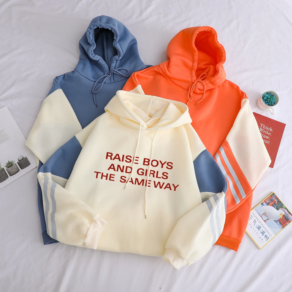 Толстовка с капюшоном для мальчиков и девочек Повседневный пуловер надписью