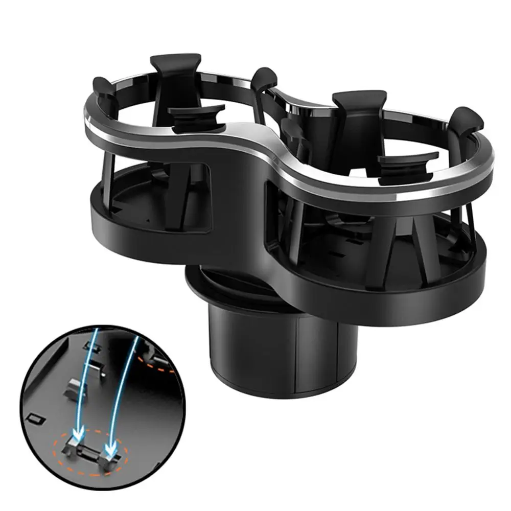 

Universal Adjustable Car Seat Cup Holder Dual Water Beverage Cup Stand Car Seat Cup Holder