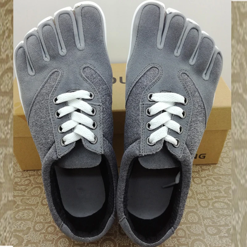 YISEHGN Men Leather Five 5 Finger Shoes for Walking Toe Outdoor Breathable and Lightweight | Обувь
