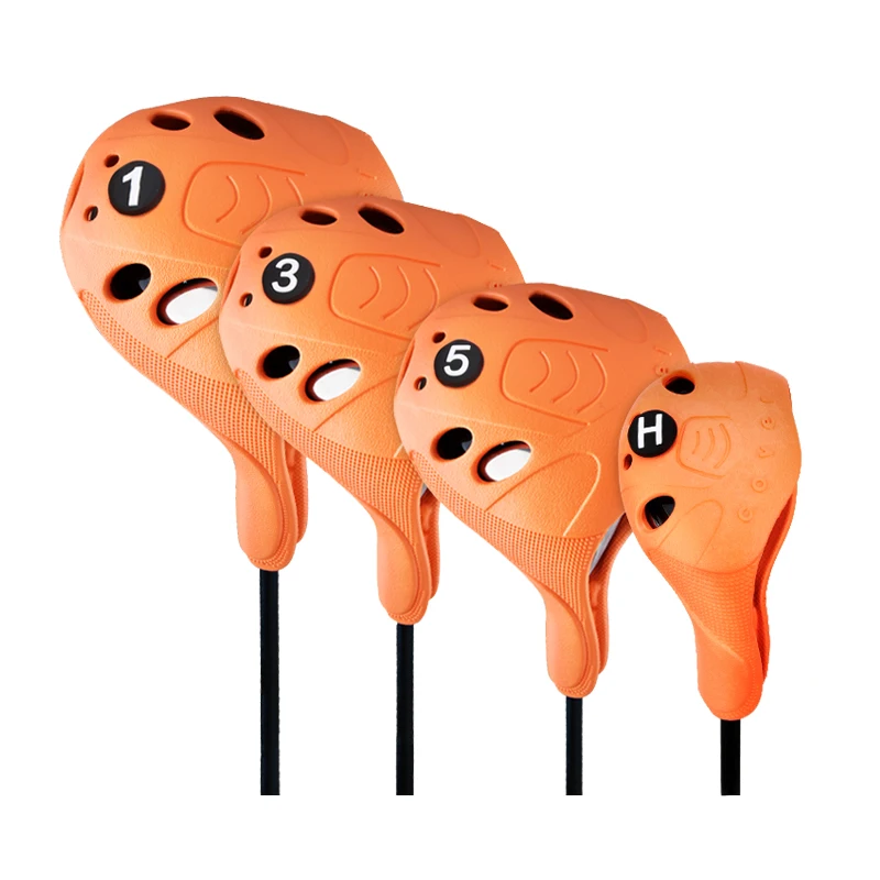 4 pcs/set PGM golf club head cover 1/3/5/UT Full set of wood poles Waterproof high-elastic material Easy to use Save space