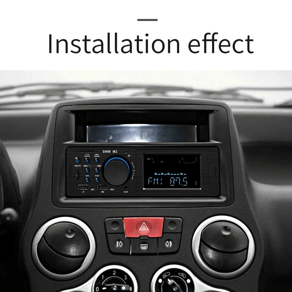 SWM M2 автомобильный аудио FM радио 60 Вт MP3 плеер Bluetooth стерео USB TF слот для карты 3 5 мм
