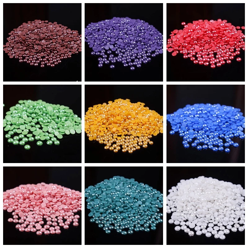 Искусственные полукруглые белые бусины 4 мм жемчуг для ювелирных изделий из АБС