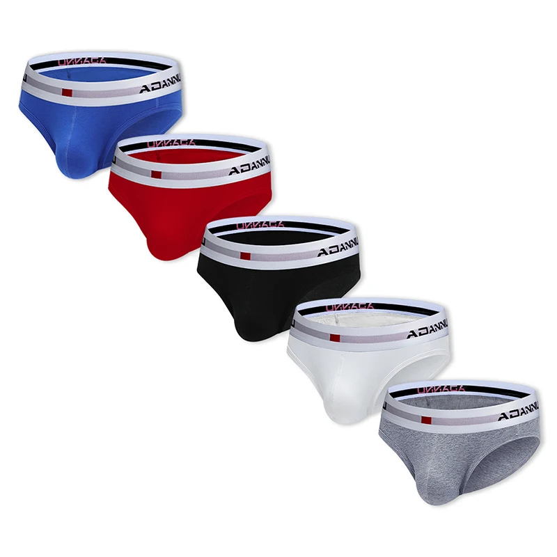 

5 шт./партия, мужские трусы-бикини из хлопка, с отверстием