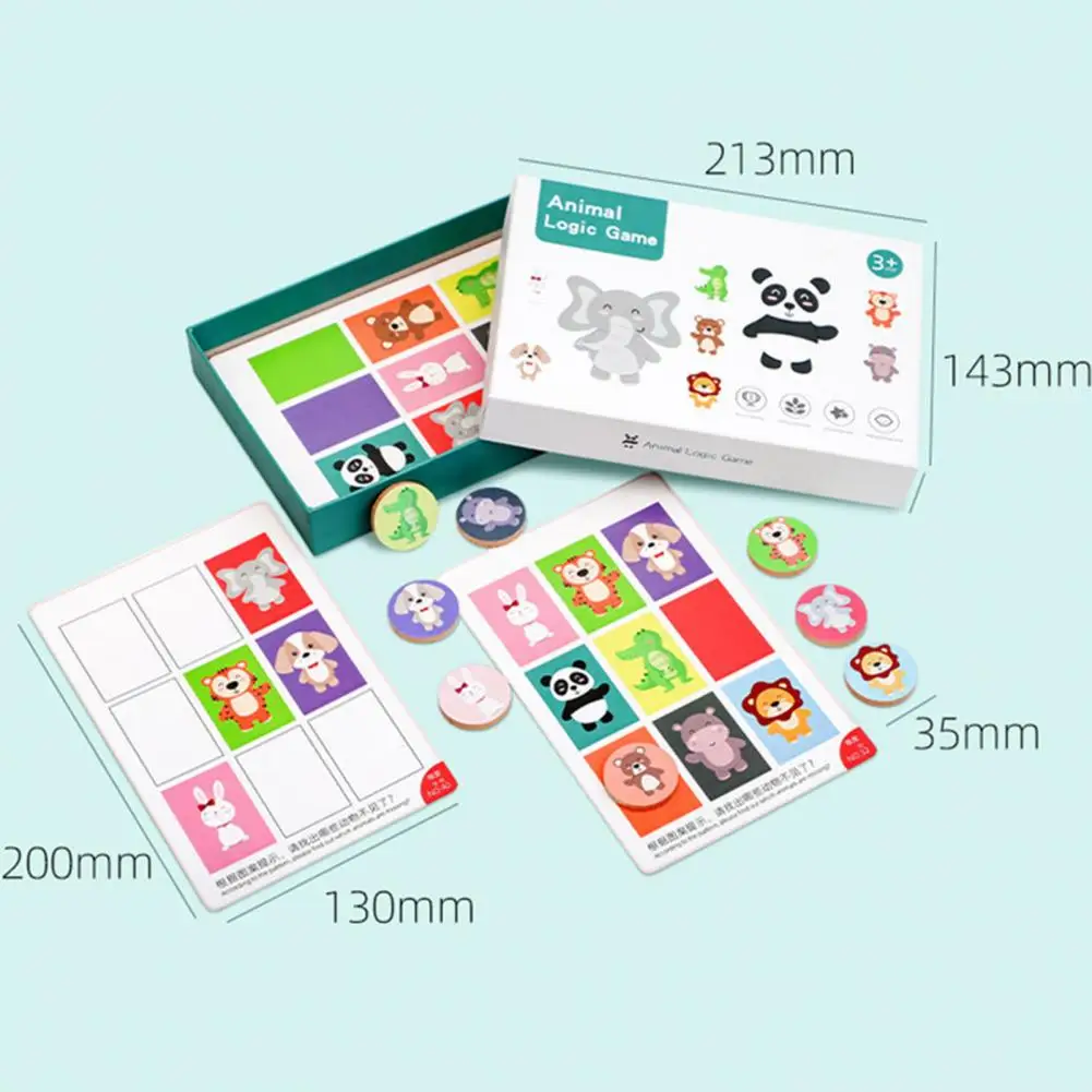 

1 Set Cognition Kids Toy Logic Learning Logic Matching Game Wooden Toy Wooden Puzzle Game Reasoning Training