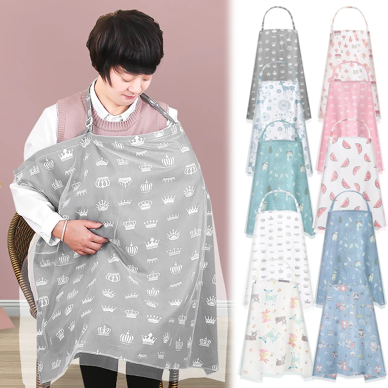 

Multifunctional Cotton nursing cover nurse breastfeeding Privacy apron outdoors Breathable baby car seat cover muslin clothes