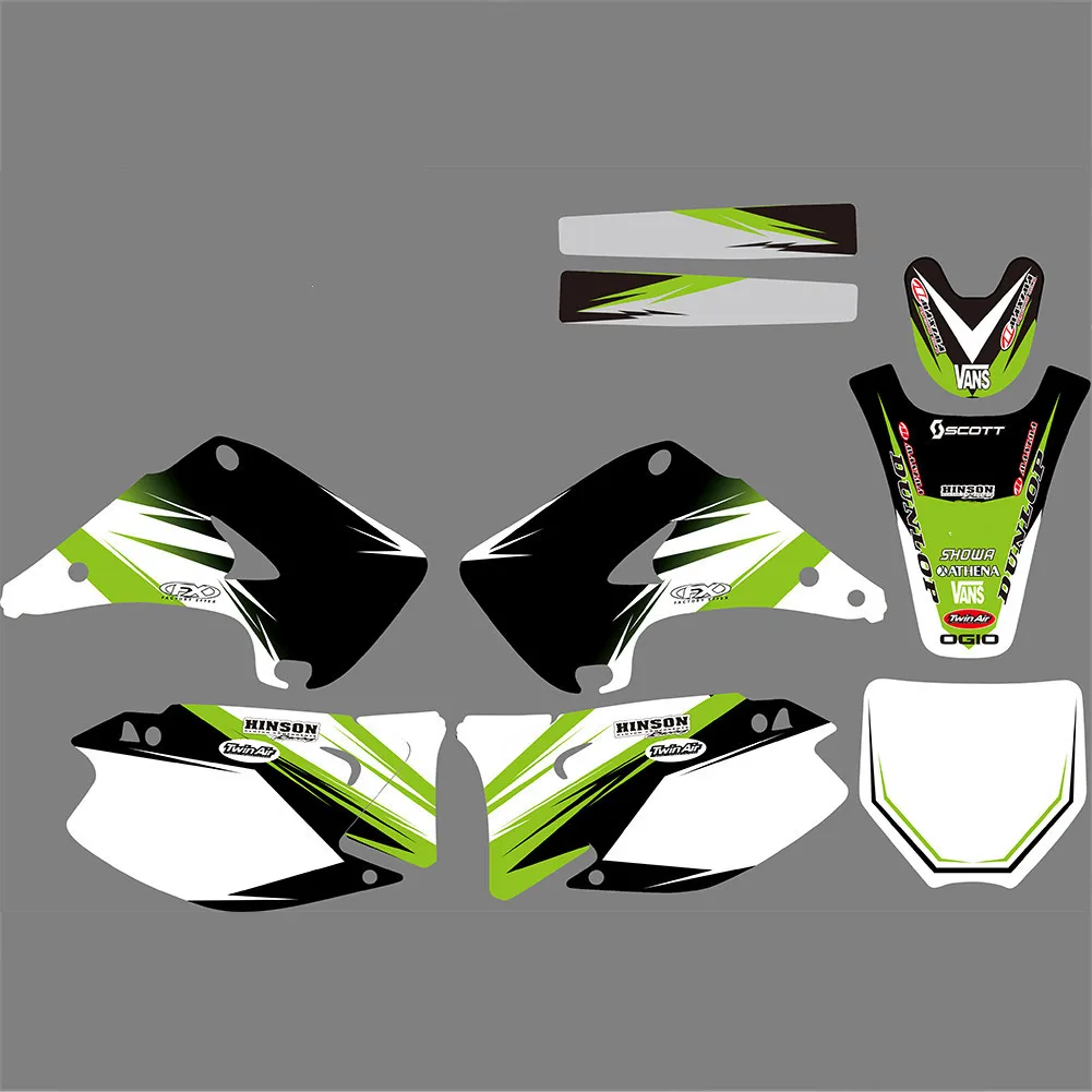 Наклейки для Kawasaki 125/250 KX наклейки графические наборы KX125 KX250 2003 2004 2005 2006 2007 2008 2009 2010