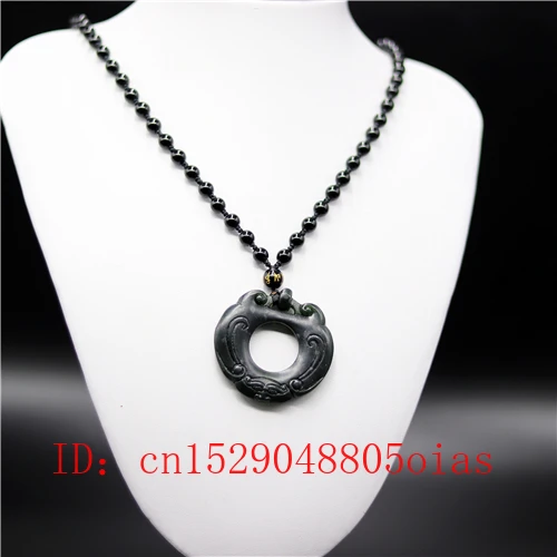 Натуральный черный зеленый нефритовый тигр ожерелье из бисера обсидиан