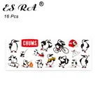 Маленькие наклейки, наклейки на мини-стаканы для мобильных телефонов, наклейки для кемпинга на открытом воздухе, 16 шт.компл. для шлема, бутылки, блокнота, водонепроницаемые наклейки