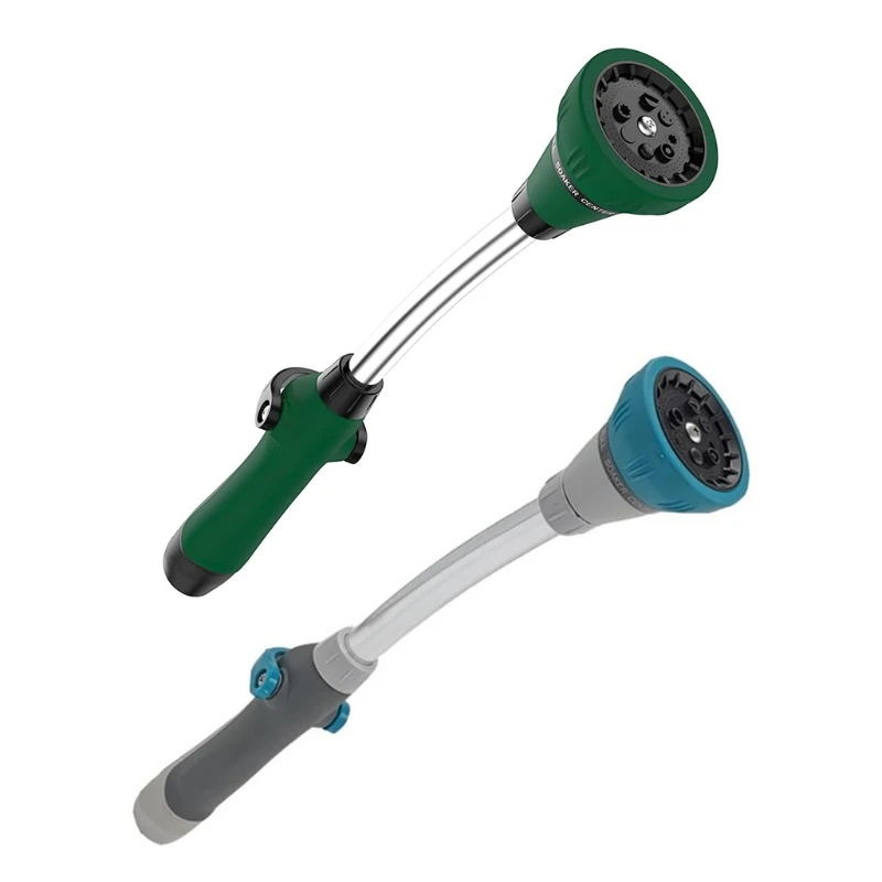 

Garden Hose Watering Wand Sprayer Wand 8 Watering Patterns Adjustable Rain Wand Ergonomic Handle with One Touch Valve