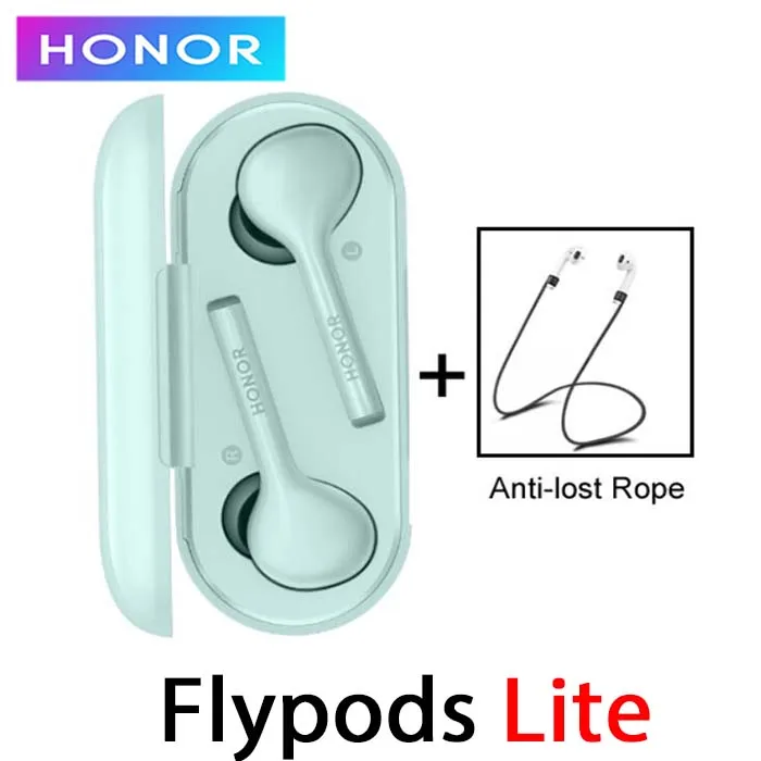 blue n anti rope Оригинальные беспроводные наушники huawei Honor Flypods Lite, водонепроницаемые, IP54, управление нажатием, Беспроводная зарядка, Bluetooth 4,2 - Цвет: blue n anti rope