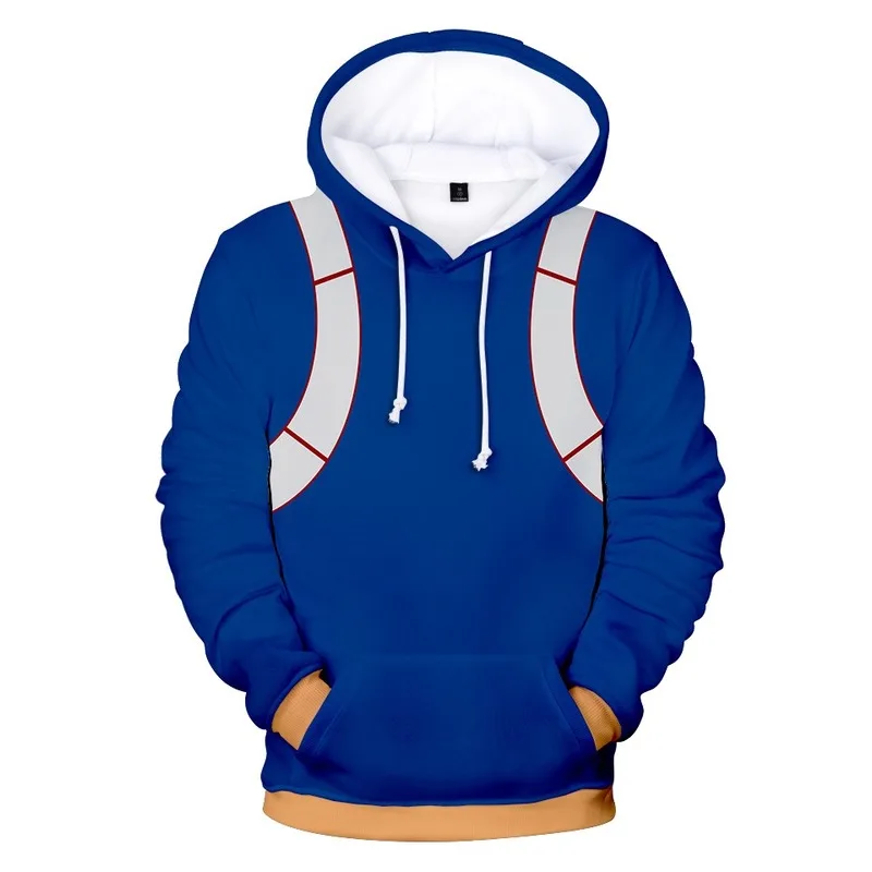 

Fashion my hero college role suit digital printing 3D hooded long sleeve Hoodie for men and women