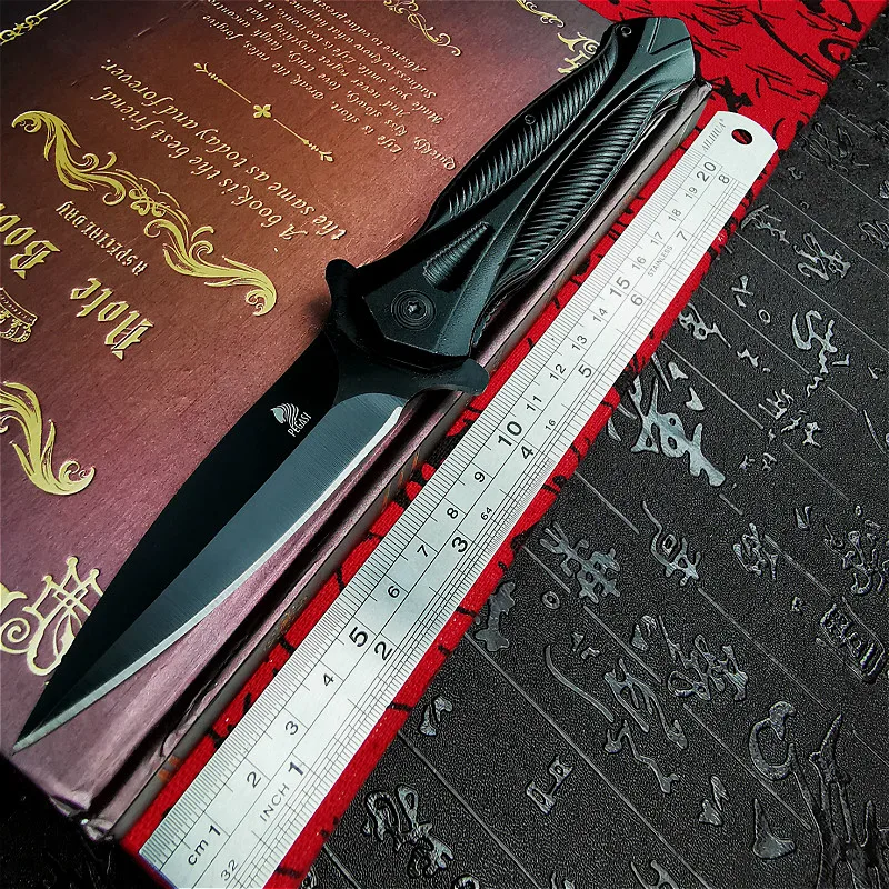 Черный складной нож из стали 9CR18MOV портативный карманный резец быстро