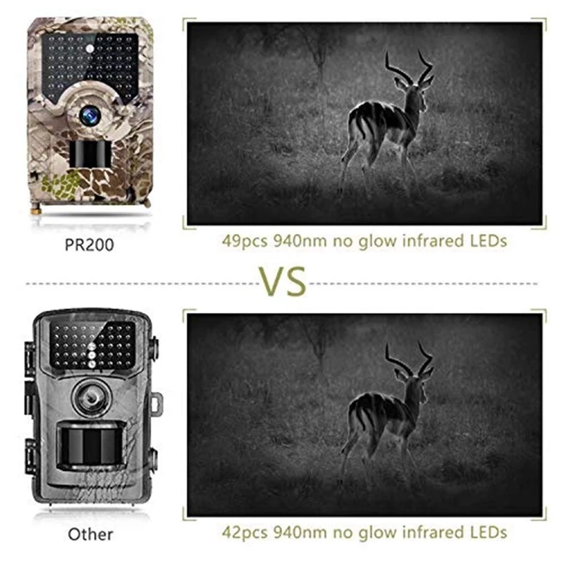 Trail игровая камера 1080P Hd Ir Led охотничья водонепроницаемая дикая природа 950Nm Infared