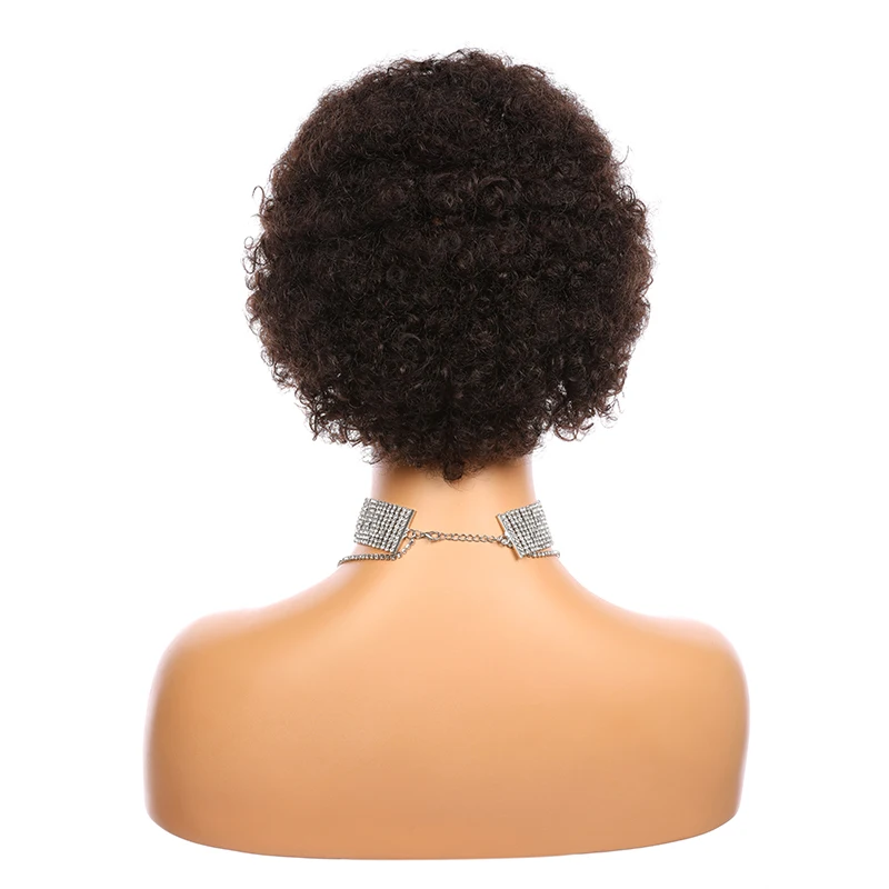 Короткие кудрявые парики для чернокожих женщин женщин|Парики полностью машинной