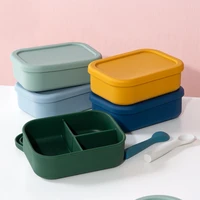 baby gift feeding solid food silicone dinner plate container storage container for cereals microwave heating lunch box with lid