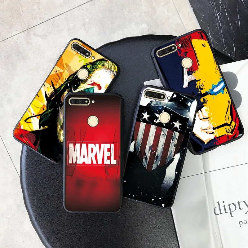 Черный ТПУ чехол для телефона Venom Joker, чехол для huawei P Smart iron Man, Бампер для huawei P Smart, чехол PSmart P Smart Z