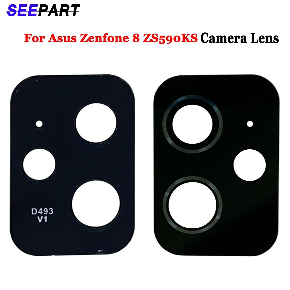 

1pc New Rear Back Camera Lens Cover Glass For Asus Zenfone 8 ZS590KS Replacement PartsFor Asus Zenfone 8 ZS590KS Camera Lens