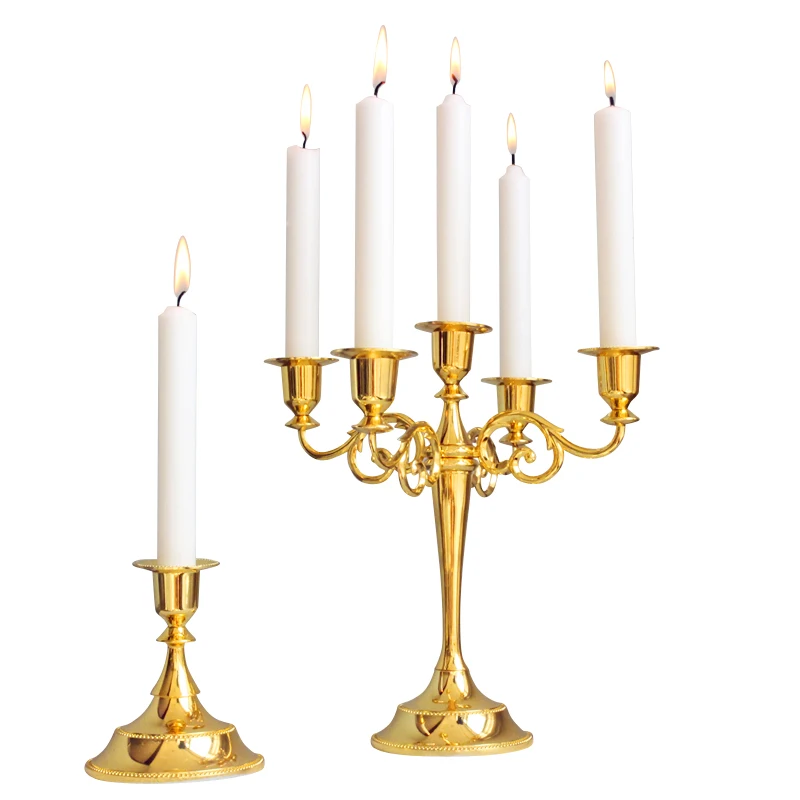 5 рычагов подсвечник золотой железный Ретро Классический романтический