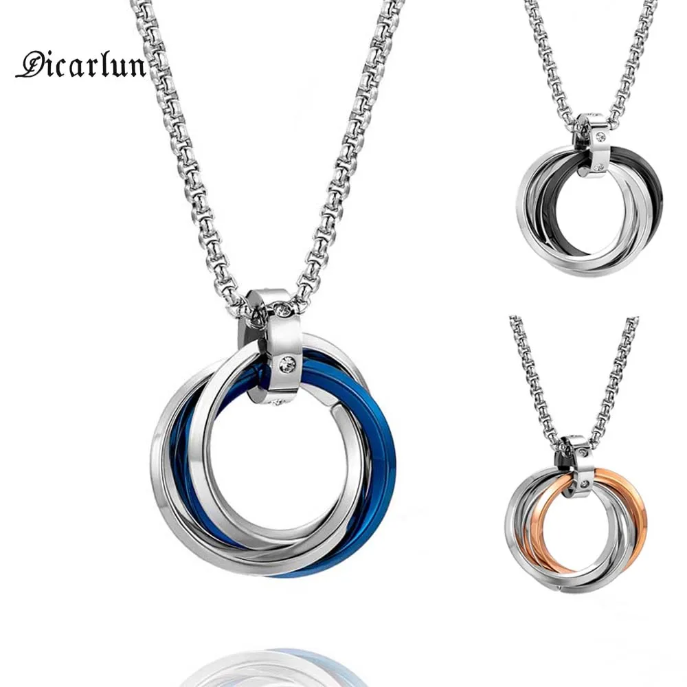 Геометрическое ожерелье для мужчин с подвеской в виде Круга ювелирные изделия