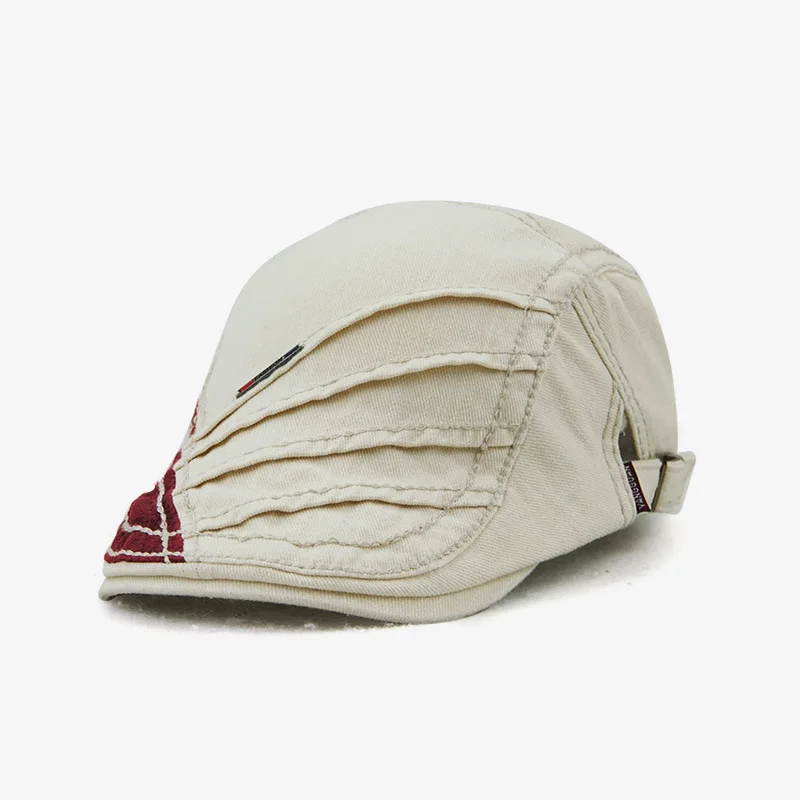 

British Style Gentle Man Retro Outing Fashion Cotton Patchwork Street Casual Newsboy Cap Spring Summer Sunshade Visor Beret Caps