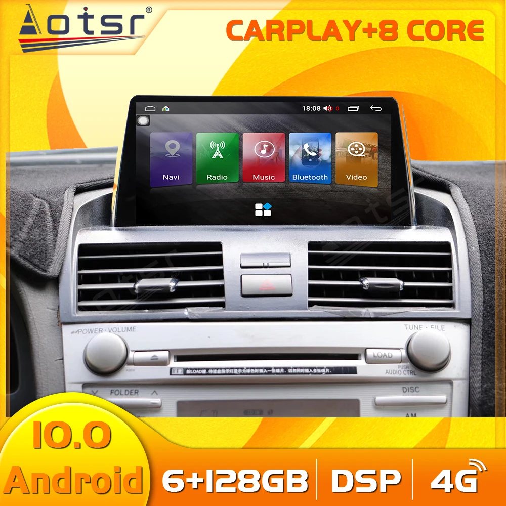 

Android Video Multimedia Car Cassette Radio Tape Recorder Stereo Player For Toyota Camry 6 XV 40 50 2006-2011 GPS Navi Head Unit