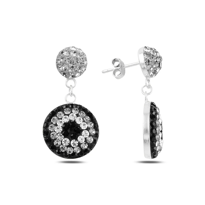 

Silverlina Silver Crystal Stone Earrings