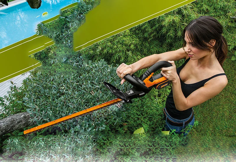 WORX WG259E электрический триммер для живой изгороди с платформой для аккумулятора Powershare
