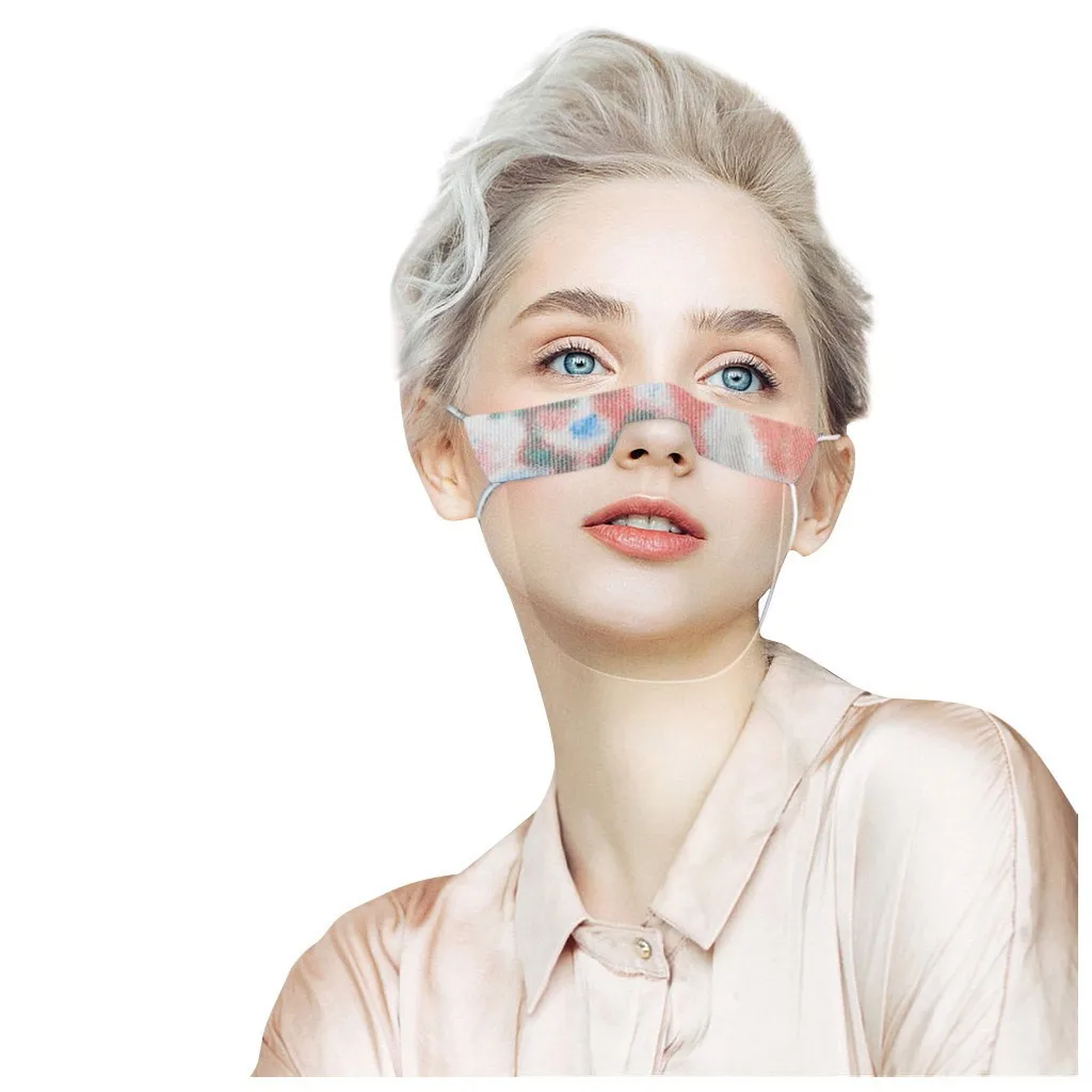 Взрослая 5 шт Язык губ визуальная прозрачная печатная маска для лица из ПВХ