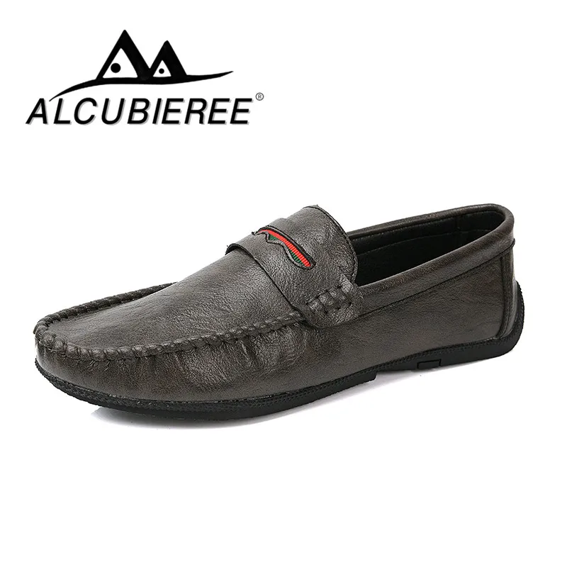 

Мужские повседневные Лоферы ALCUBIEREE, удобная обувь на плоской подошве для вождения, дышащие слипоны, прогулочная обувь, осень