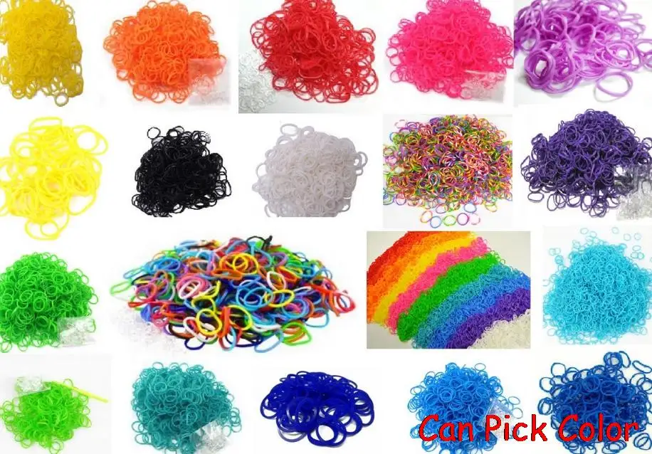 

Children's DIY Kits frhr3ping 600 bands+24 S-Clips Silicone Elastic Candy Rubber Loom Bands Multy mixed Refill Bracelet