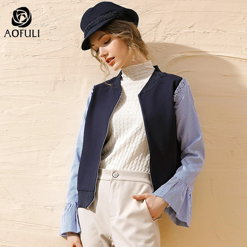 Куртка женская осенняя зимняя с рукавами-фонариками большого размера L ~ 4XL 5XL |