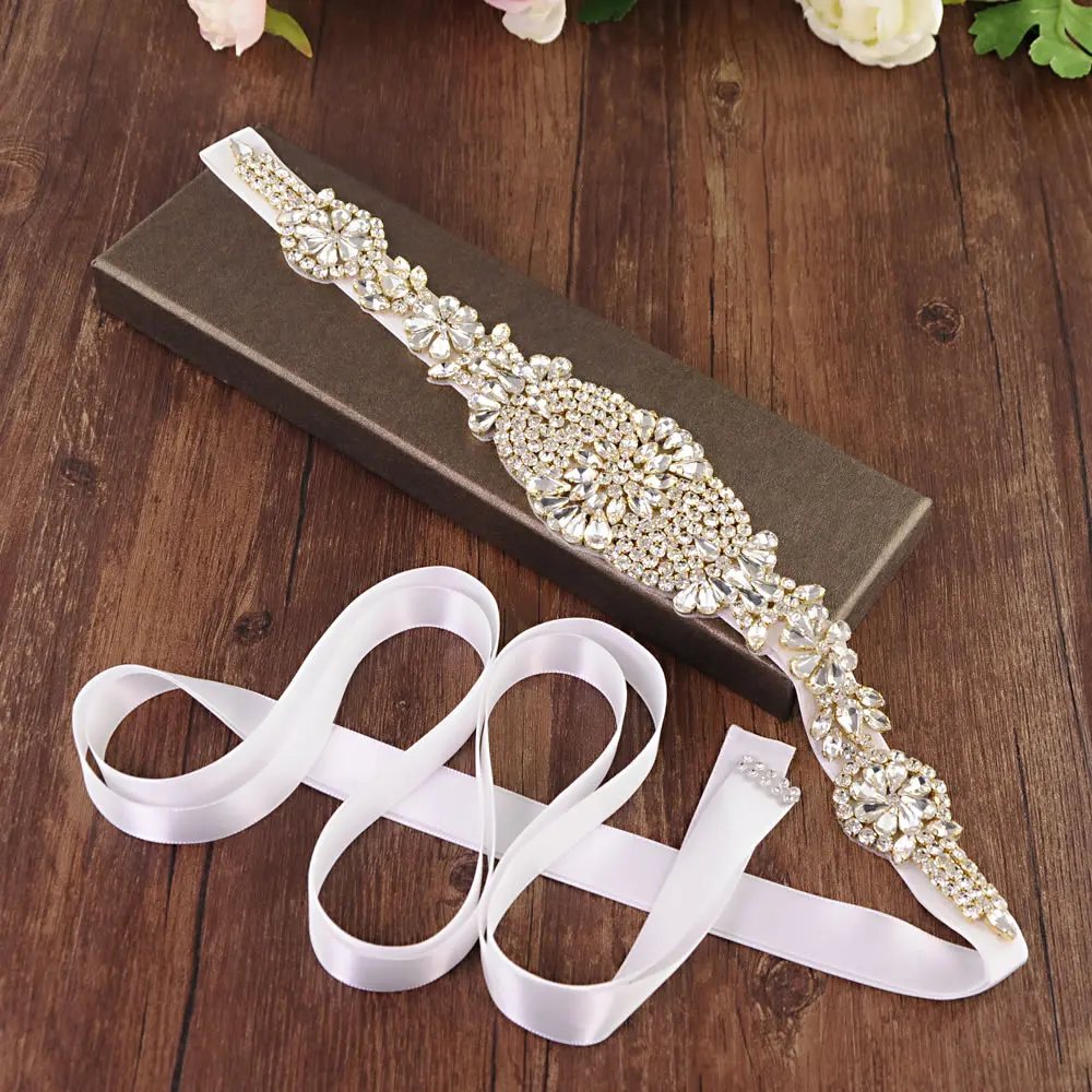 S123-G невесты свадьба створки Свадебные ремни к требованиям заказчика Сверкающие