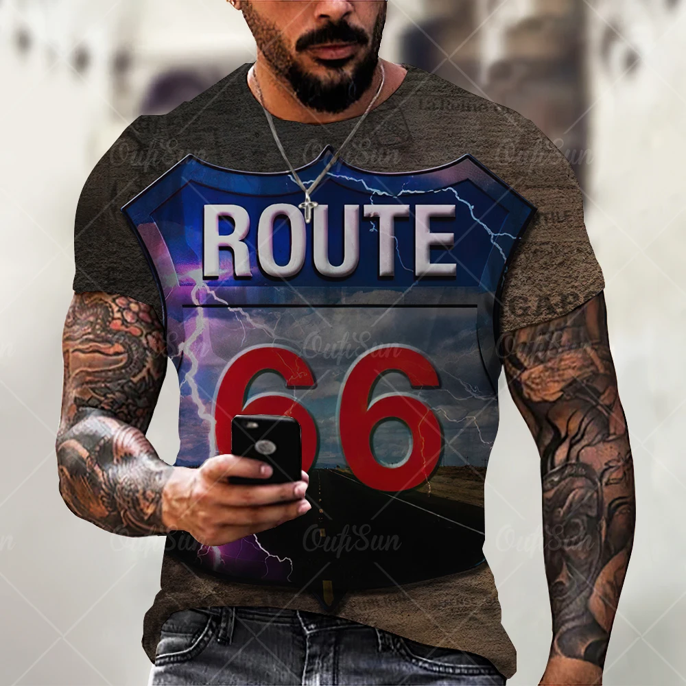 

2021 Summer New Fashion Trend Letter Locomotive Pattern Men's 3D Printed T-shirt Street Personality Wild Loose Oversized