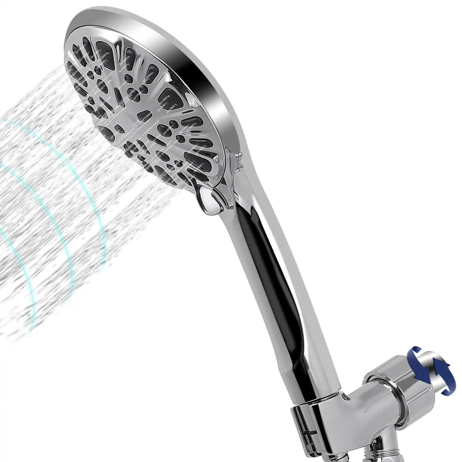 

9-mode Pressurized High Pressure Shower Head Handheld Fixed Chrome Face Rain Shower Heads Water Saving Bathroom Set For Home Spa