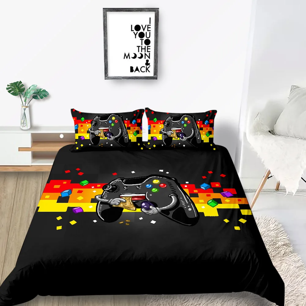 

Геймпад Комплект постельного белья для детей модная игра пододеяльник 3D принт Королева Король Твин Полный одиночный двойной уникальный ди...