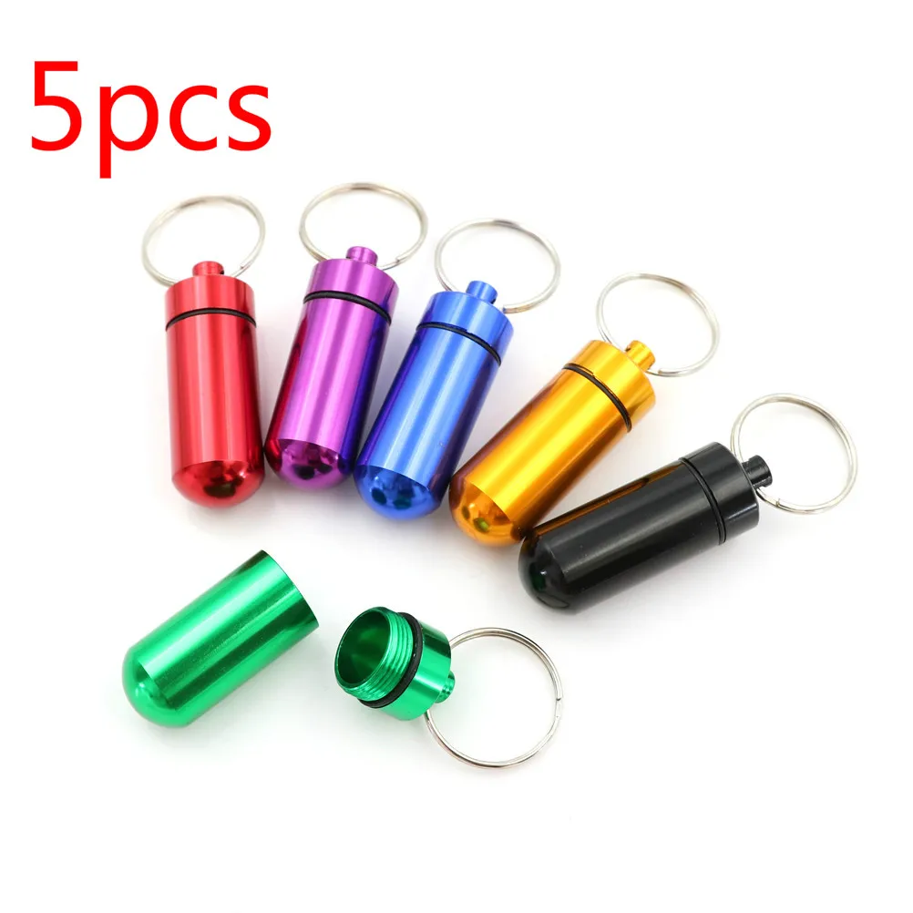 5 шт. водонепроницаемый алюминиевый чехол для таблеток держатель бутылок