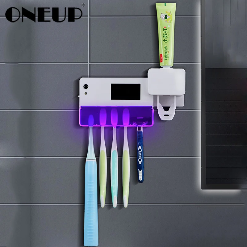 ONEUP УФ держатель для зубной щетки стерилизатор солнечной энергии Автоматический