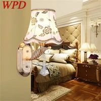 wpd wall lamps contemporary led sconces lights luxury indoor crystal fixture for home bedroom
