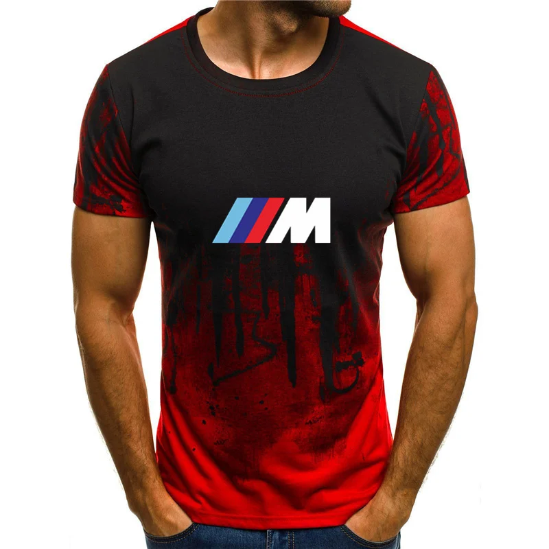 

BMW car LOGO fashion summer new style men's casual short-sleeved T-shirt shirt personality breathable jogging sweatshirt DG+002