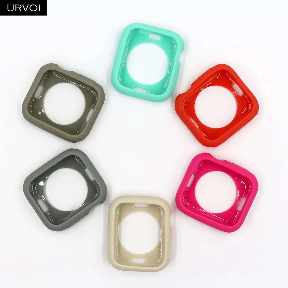 Яркий защитный чехол URVOI для iWatch 41 45 40 44 мм яркие аксессуары часов серии 8 7 6 SE 5 4 3 21