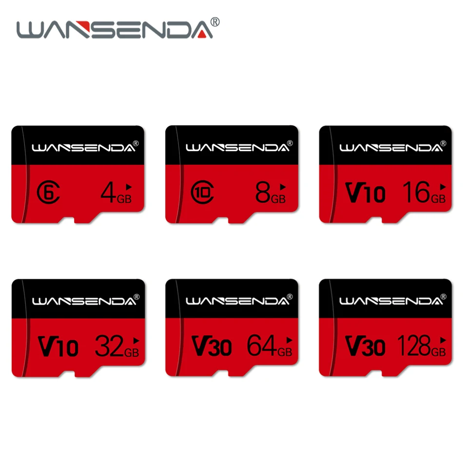 Карта памяти WANSENDA V30 128 Гб 64 ГБ 32 16 8 TF карта класс 10 V10 мини флэш-карта для смартфона